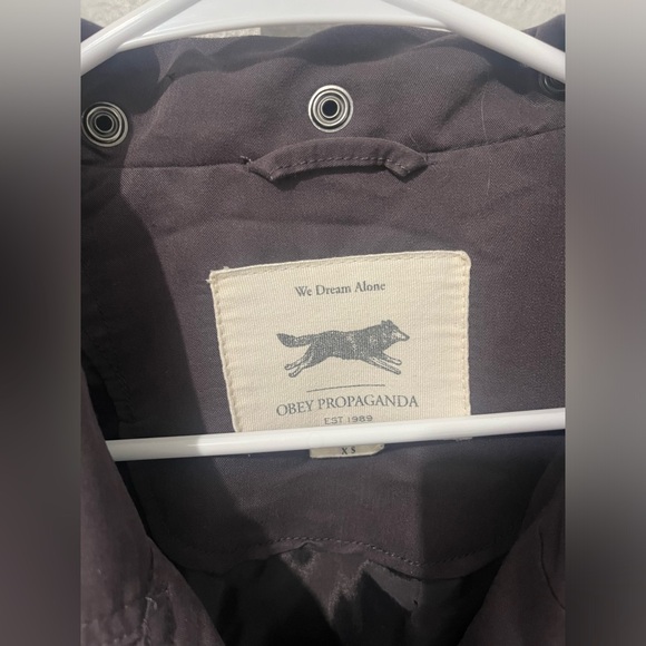 Obey Propaganda Charcoal Gray Stud Detail Utility Jacket - Picture 3 of 4